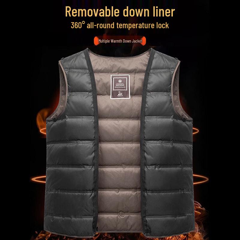 ROMON Men's Luxury Wool Stand-Collar Casual Jacket
