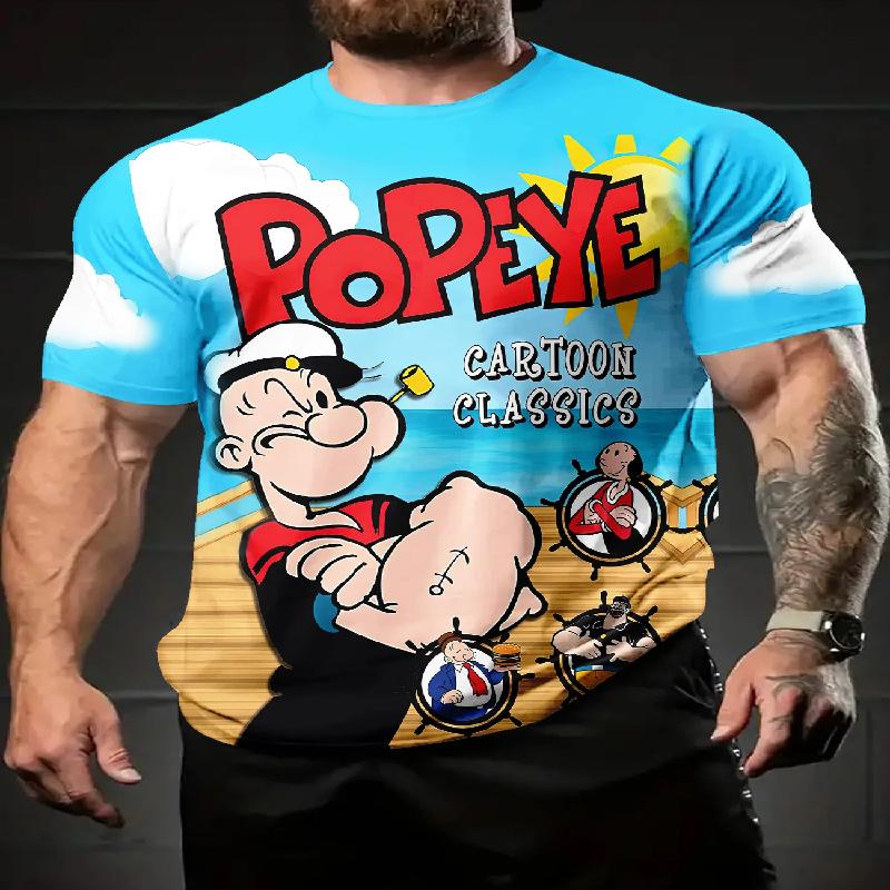 

Футболка с мультяшным принтом, выполненным методом 3D цифровой печати, и морской тематикой. Идеально подходит для активного отдыха и комфортной повседневной носки. XL