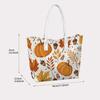 Fall Themed Pumpkin Maple Leaf Tote Bag Large Casual Shoulder Handbag for Daily Use 