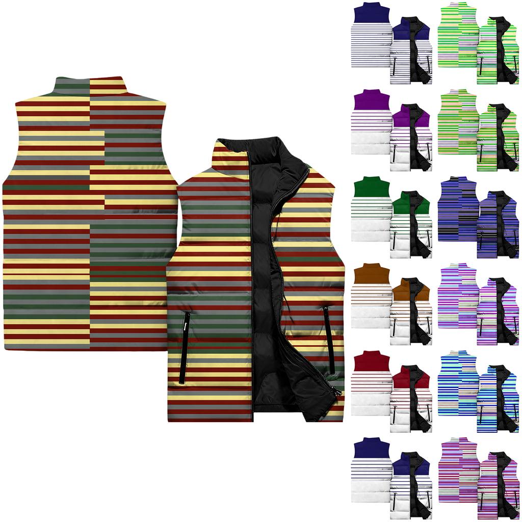 Ladies' Casual And Fashionable Sleeveless Vest Conventional Pattern Cotton Jacket