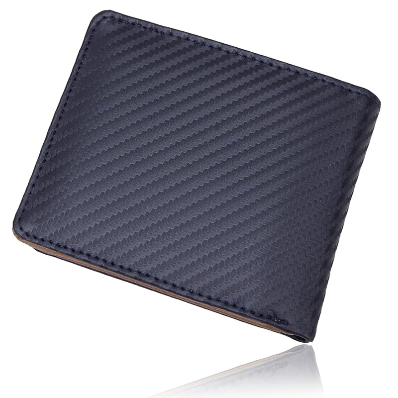 

[Malibu Select] carbon design bifold wallet Carbon tone wallet With coin purse men s male gentleman bifold wallet c547 navy