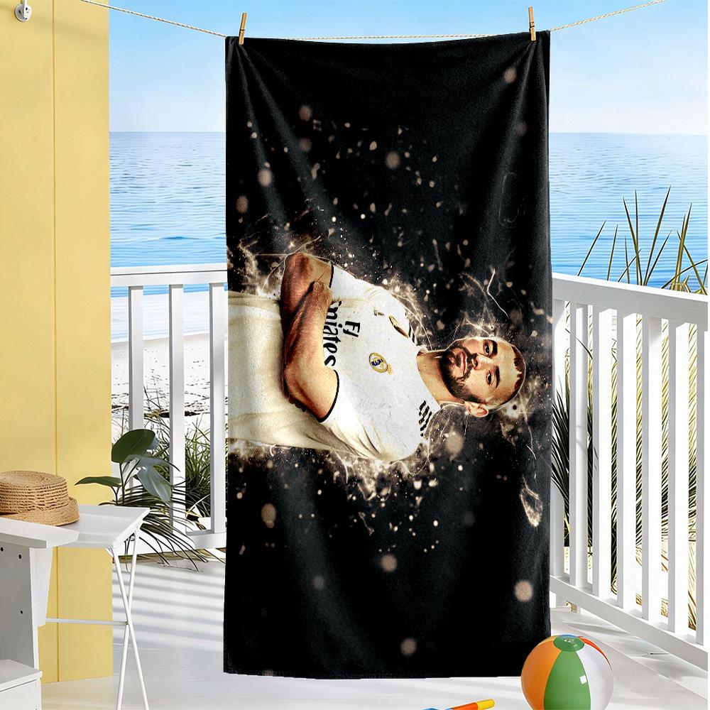 Football Player Action Beach Towel High Absorbency & Quick-Dry Comfortable Lightweight