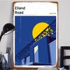 Elland Road Stadium Metal Wall Art Leeds United FC England Football Club Decorative Iron Painting Souvenir