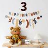 100 Days Birthday Banner: Forest-Themed Baby Anniversary Decoration with Pull Flags and Balloons
