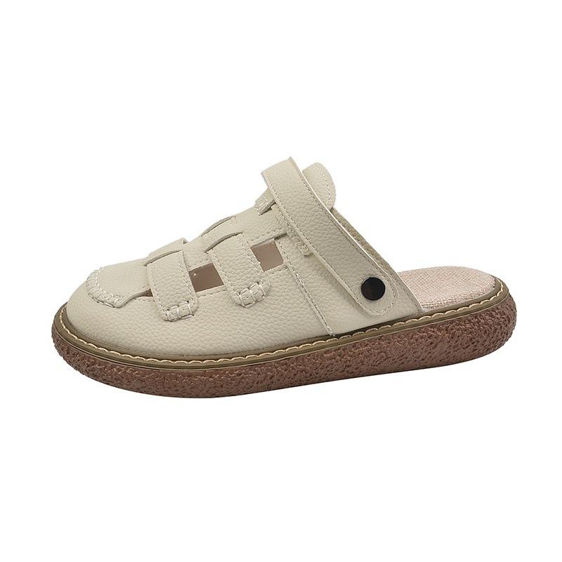 

Mori bag head сандалии женские летние 2025 года новые полутапочки на толстой подошве повседневные и удобные одинарные туфли на плоской подошве с мягкой подошвой 40