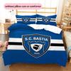SC Bastia Pattern Bedding Home Decoration Birthday Gift (1 * duvet cover + 2 * pillowcase, without core)