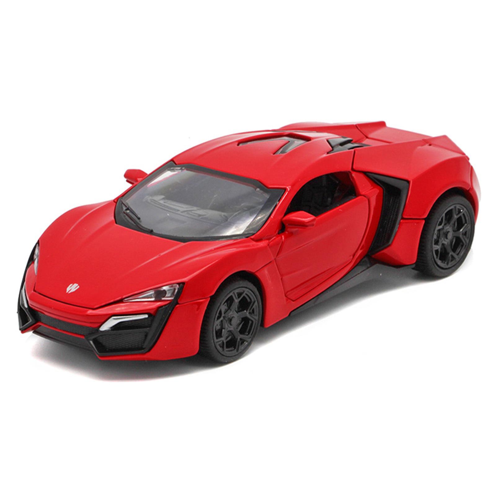 

Модель спортивного автомобиля Laiken Dubai из сплава, масштаб 1/32, со звуком и светом, детские игрушки, праздничный подарок для мальчиков, украшения красный