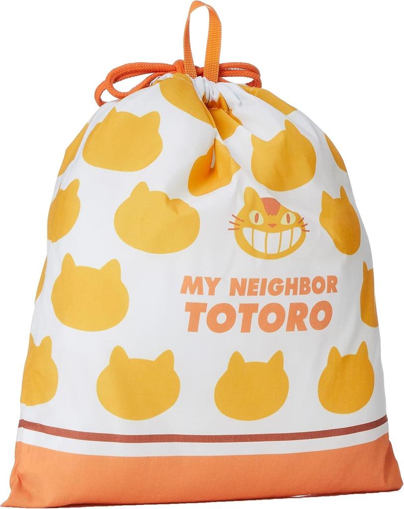 Marushin Gym with My Neighbor Totoro and Cat Bus Silhouette Perfect for and Elementary Suitable for Boys and Character Design Bag/Knapsack Design,
