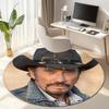 French legendary rock singer and actor Johnny Hallyday Round Carpet Soft Home Decoration Corridor Table and Chair Anti slip Outdoor Floor Mat rug H1