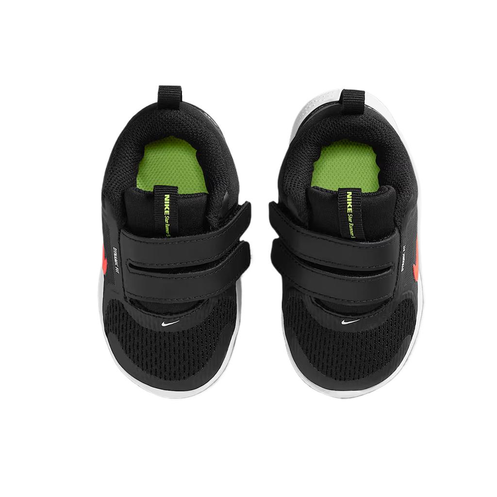 Nike Fabric Star Runner 5 Round Toe Velcro Breathable Rebound Low Top Walking Shoes Baby sneaker HF7006-010