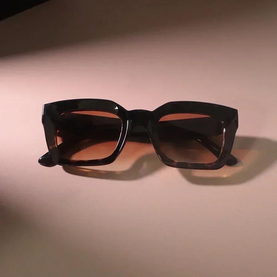 Rectangle Sunglasses Women Fashion Men Square Vintage Stylish Sun Glasses Oversized Ladies Mirror Outdoor Eyewear