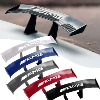 1 Pieza Aspecto Fibra de Carbono Coche Mini Alerón Trasero Mini Ala Modelo Pequeño Para AMG C500 C200 C300 A B C E GLA CLA GLK GL ML GLE W204 W205 W203