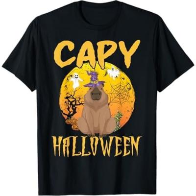 Capy Halloween Caprincho Capy Funny Capybara T-Shirt BAOANH Mens Womens Tank Top Sweatshirt Hoodie Longsleeve Black