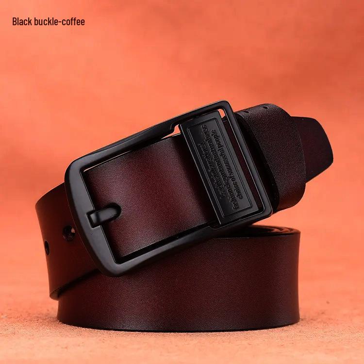 

Men s Vintage Alloy Pin Buckle Leather Belt - High-End Casual Style One Size