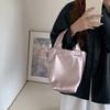 Elegant Bucket Bag Large Capacity Women's Tote Bags Ins Soft Leather Handbag  Outdoor
