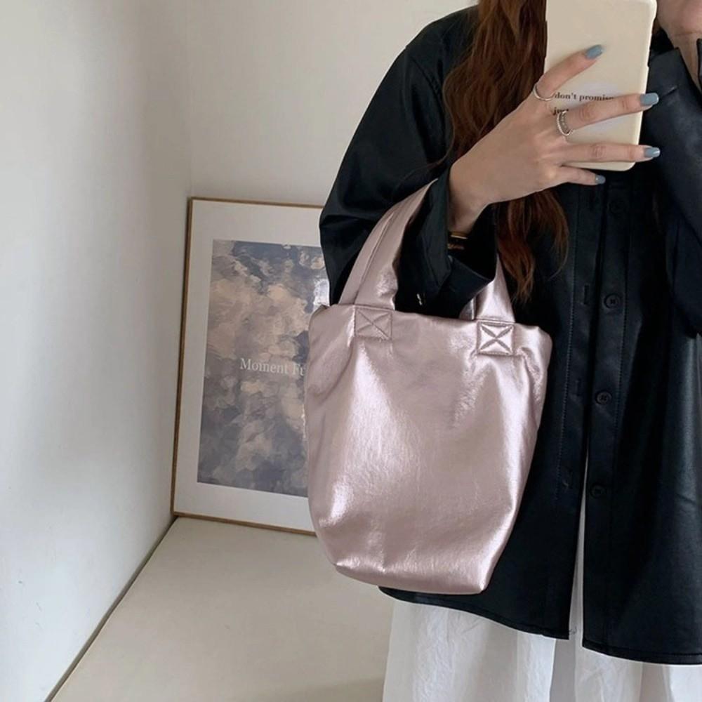 Elegant Bucket Bag Large Capacity Women's Tote Bags Ins Soft Leather Handbag Outdoor