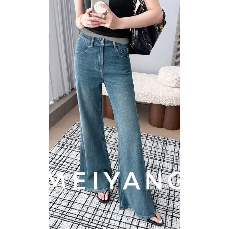 MEIYANG Zero-Pressure Four-Way Stretch Flare Jeans XL