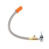 Tire Inflator Hose Adapter 12in Stainless Steel M6 Thread for Car Motorcycle Bike Tire Quick Inflation Deflation
