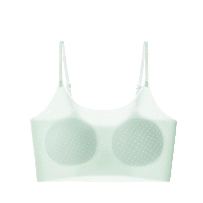 Traceless Light Material Bra Comfortable and Breathable Semi-fixed Two or Three-stage Vest Jelly Glue Girl Underwear