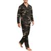 Men's Button Down Pajama Set with Long Sleeves - Comfortable Sleepwear for Home and Lounging