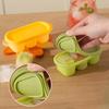 Silicone Ice Cube Tray Three Compartment Twist Release Ice Mold Food BPA-free Grade Safe Ice Cube Maker