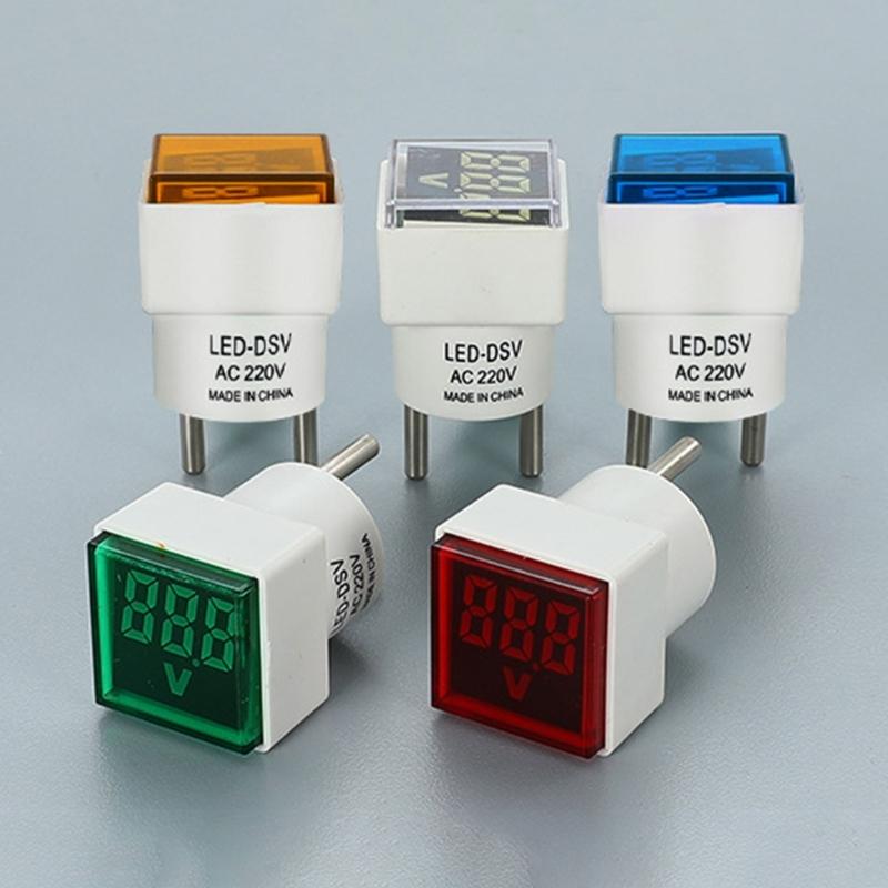 LED Display  220V/230V Voltage Meter Square Tester Digital Voltage Meter for Accurate Voltage Monitoring 50 To 500V