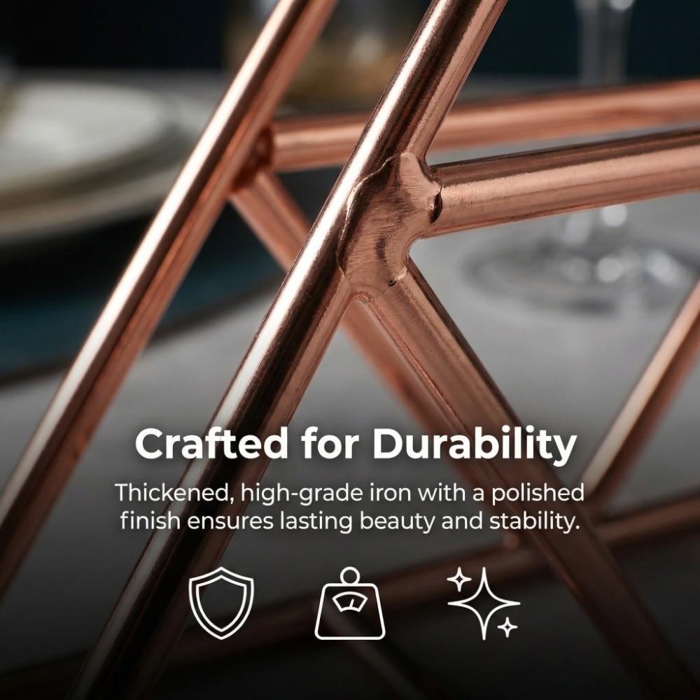 Rose Gold/Gold Napkin Holder Triangle Decorative Metal Paper Napkin Holder Elegant Metal Wrought Iron Iron Napkin Holder