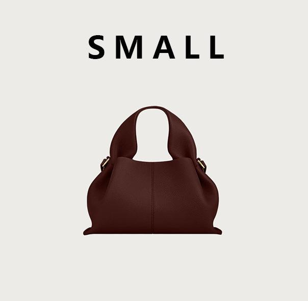 Pol Cloud Genuine Leather Luxury Retro French-Style Dumpling Handbag