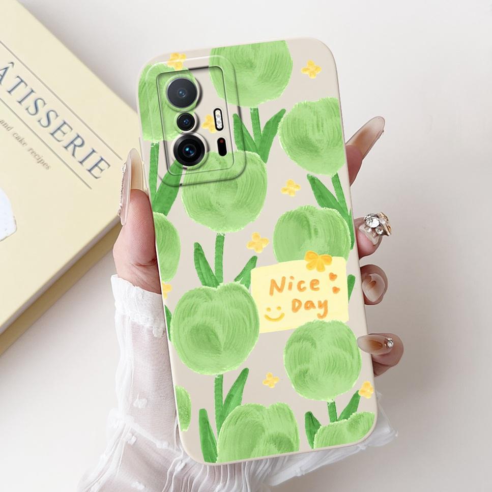 For Xiaomi Mi 11T 6.67" Case Luxury Flower Cartoon Astronaut Soft Silicon Cover For Xiaomi Mi 11T MI 11T Pro 5G Phone Case Funda