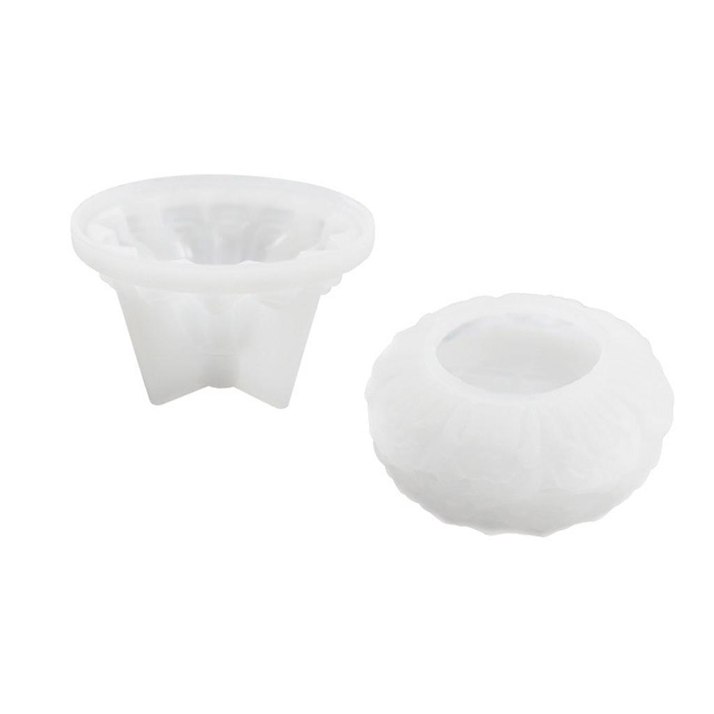 Flower Epoxy Molds for Resin Casting Lotus Tealight Candle Holder Silicone Molds Candlestick Resin Molds for DIY Ashtray