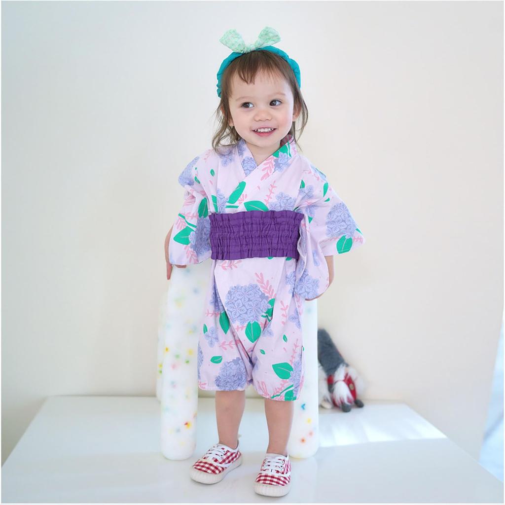 Baby Romper Japanese Cute Baby Commemorative Photo First First Meal Shrine Obon Baby Shower Newborn Gift [SEIWARAKU] Coverall, Style, Kimono, Girl,