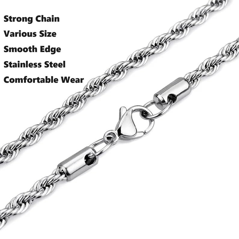GAVU Christian Stainless Steel Silver Cross Necklace for Men