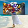 1pc UFO Robot Grendizer4 Beach Towel, Comfortable and Thick, and Swimming/Bath/Picnic/Camping Towel, Suitable for Seaside Beaches