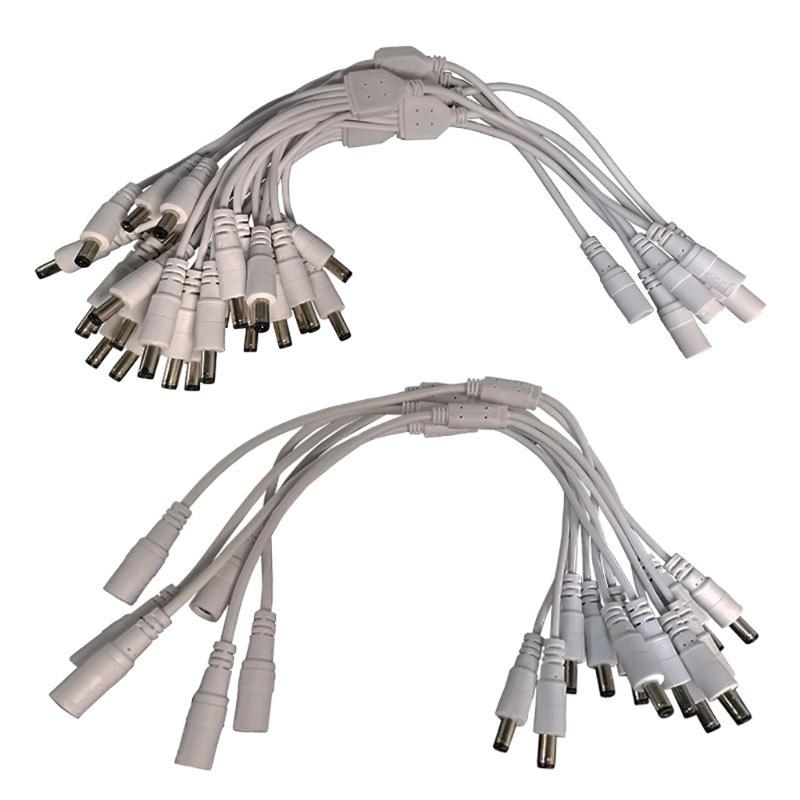 5.5mmx2.1mm Y Splitter Cable DC5.5x2.1mm CCTV Powers Supply Splitter Cable  1 To 2Way,1 To 4Way Splitter Power Cord