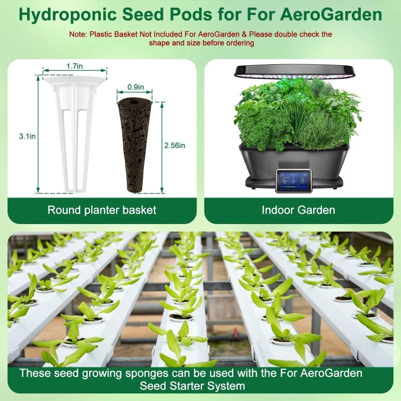 50/100/150Pcs Seed Grow Sponges Replacement Root Hydroponics Indoor Garden System Sponges Water Absorbent Grow Pod Kit
