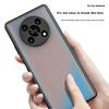 Phone Case for Honor X30, for Honor X40 GT, Contrasting Color Shockproof Upgraded Silicone Frosted Lens Full Protection - Midnight Black