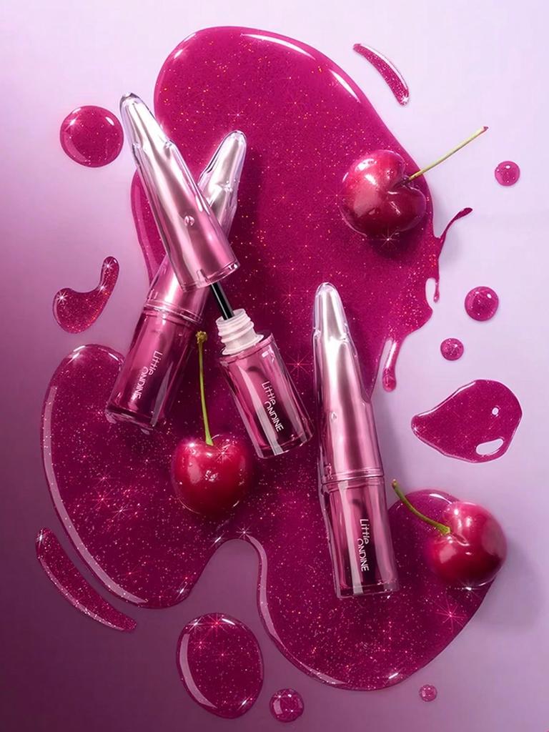 Little ONDINE Airy Matte Lip Mud 01-06, Watery Velvet Texture, Lightweight Blurring Effect, Highly Saturated Berry Color Palette