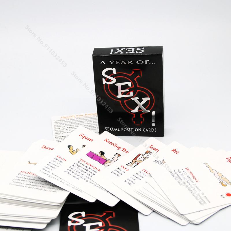 Erotic Games Sexual Positions Play Paper Cards A Year of Sex for Adult Sexy Game Cards Sets for Couple Game Sex Postion Sex Toys