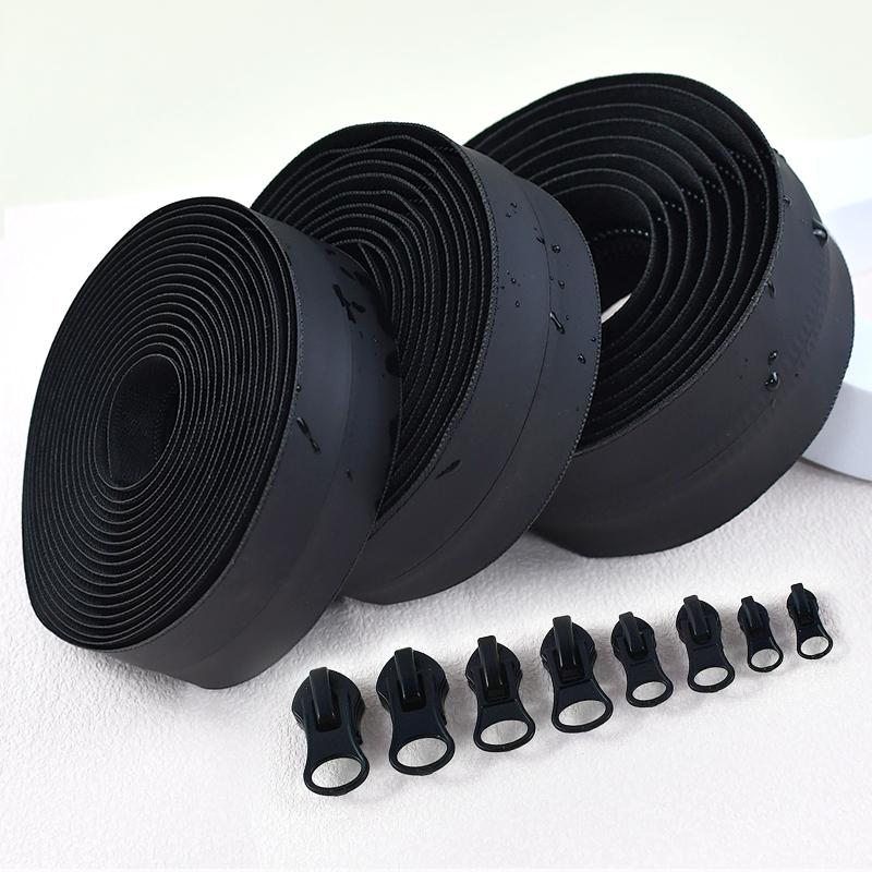 2/3/4/5M 3#5#8#10# Waterproof Nylon Zippers with Zips Puller Slider Clothing Bag Black Zip Repair Kits DIY Sewing Accessories