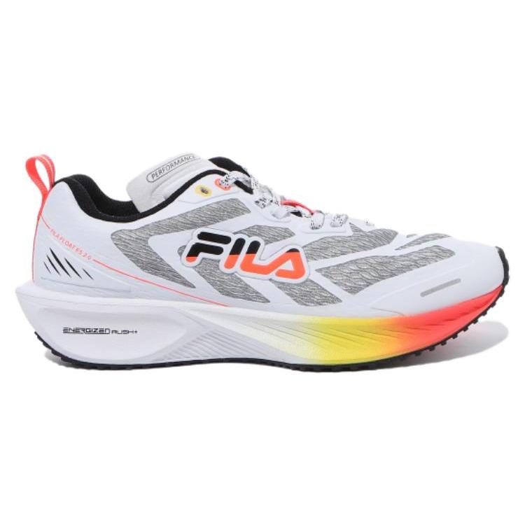 FILA Nre E5 Cushioning, Wear Resistant Low top Running Shoes Unisex White 1RM02700F600