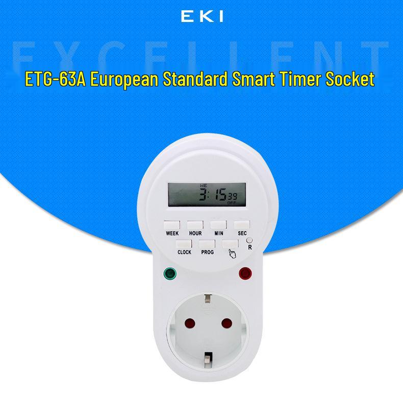 Smart European Fish Tank Timer Socket ETG-63A