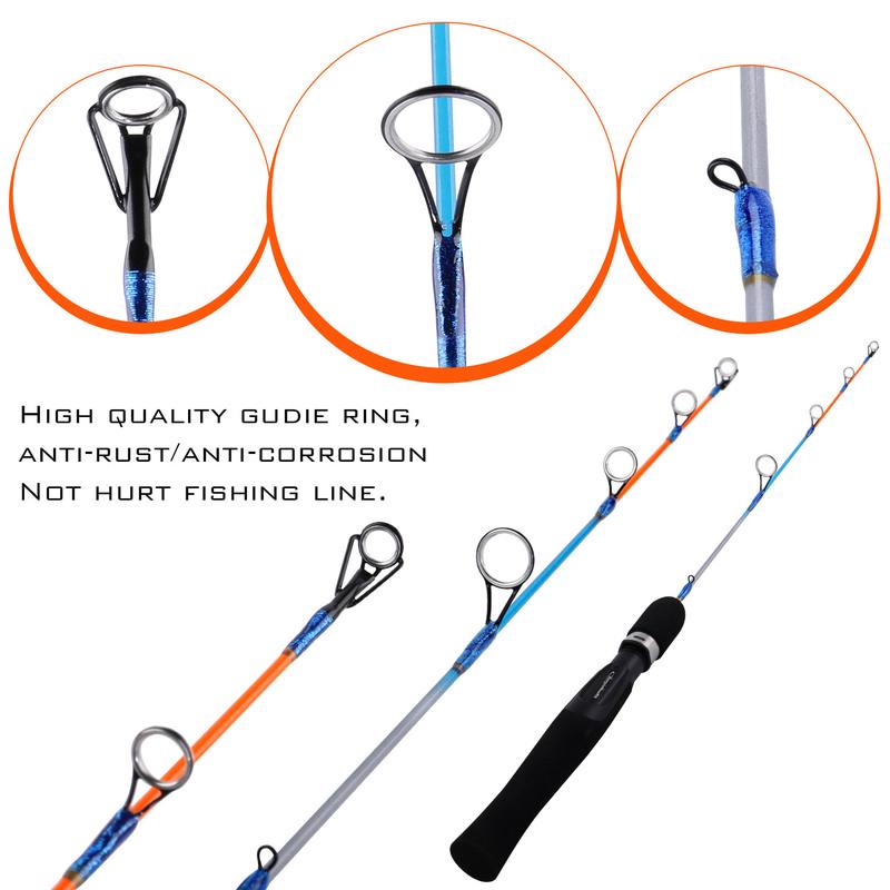 SOUGAYILANG Ice Fishing Rod and Reels Set Multicolor Metal Guide Outdoor Sports Ice Fishing Gear Set