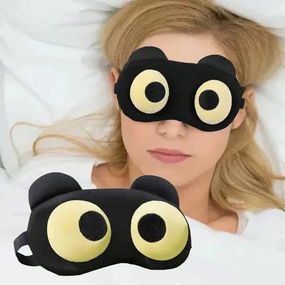 Soulager la fatigue, Bloquer la lumière, Sommeil respirant, Mignon dessin animé amusant, Masque pour les yeux grands yeux, Masque pour les yeux drôle, Masque pour les yeux de voyage