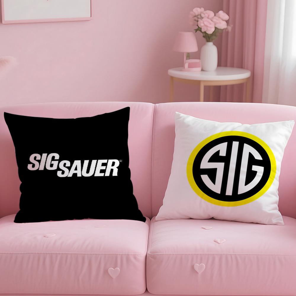 classic brand Sig Sauer Cushion Cover Soft & Easy-Wash Pillow Case – Versatile for Couch, Bed, Travel and Office
