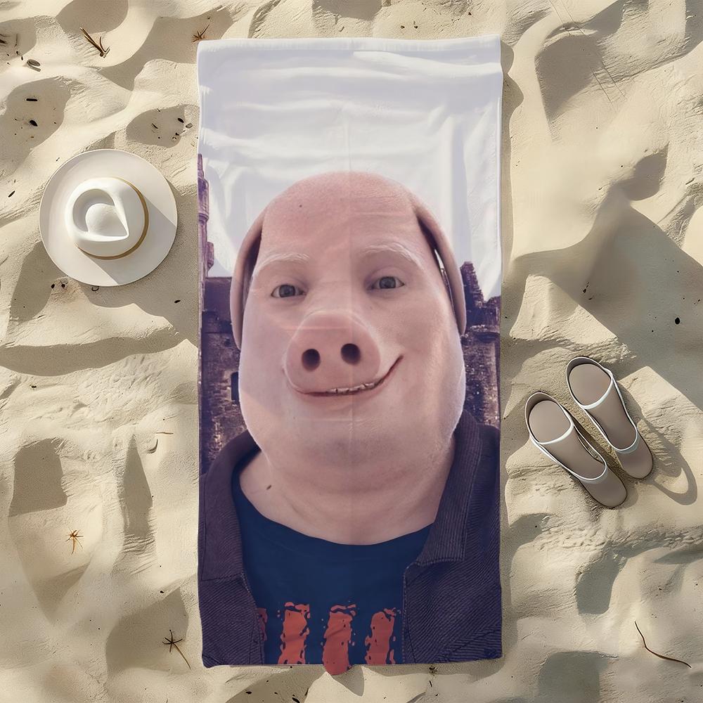 

Funny John Pork is Calling Meme Towel For Swim Yoga Gym Quick Drying Soft and skin-friendly Beach Towels All-Season W30*H60(CM)