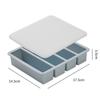 1Pc Giant Storage For Food Meal Sauce With Lid Silicone Freezer Trays Extra Large Soup Ice 4 Cubes Tray Food Freezing Molds
