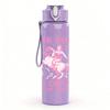 1PC Pink Pony Club Letter Print 750ml Color Plastic Sports Water Bottle Leakproof Flip Straw Lid Suitable for Sports Office Home Use