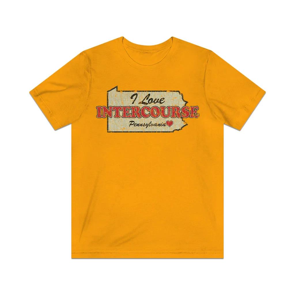 I Love Intercourse Pennsylvania 1814 Vintage Men s T shirt M