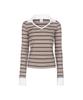 ANOTHER A Shirt Layered Stripe Top_Brown
