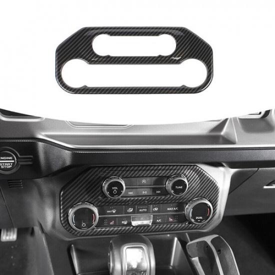 Center Air Conditioner Switch Panel Cover Trim For Ford Bronco 21+ Carbon Fiber